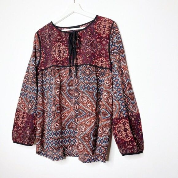 SANCTUARY Patch Work Long Sleeve Blouse  - Picture 11 of 16